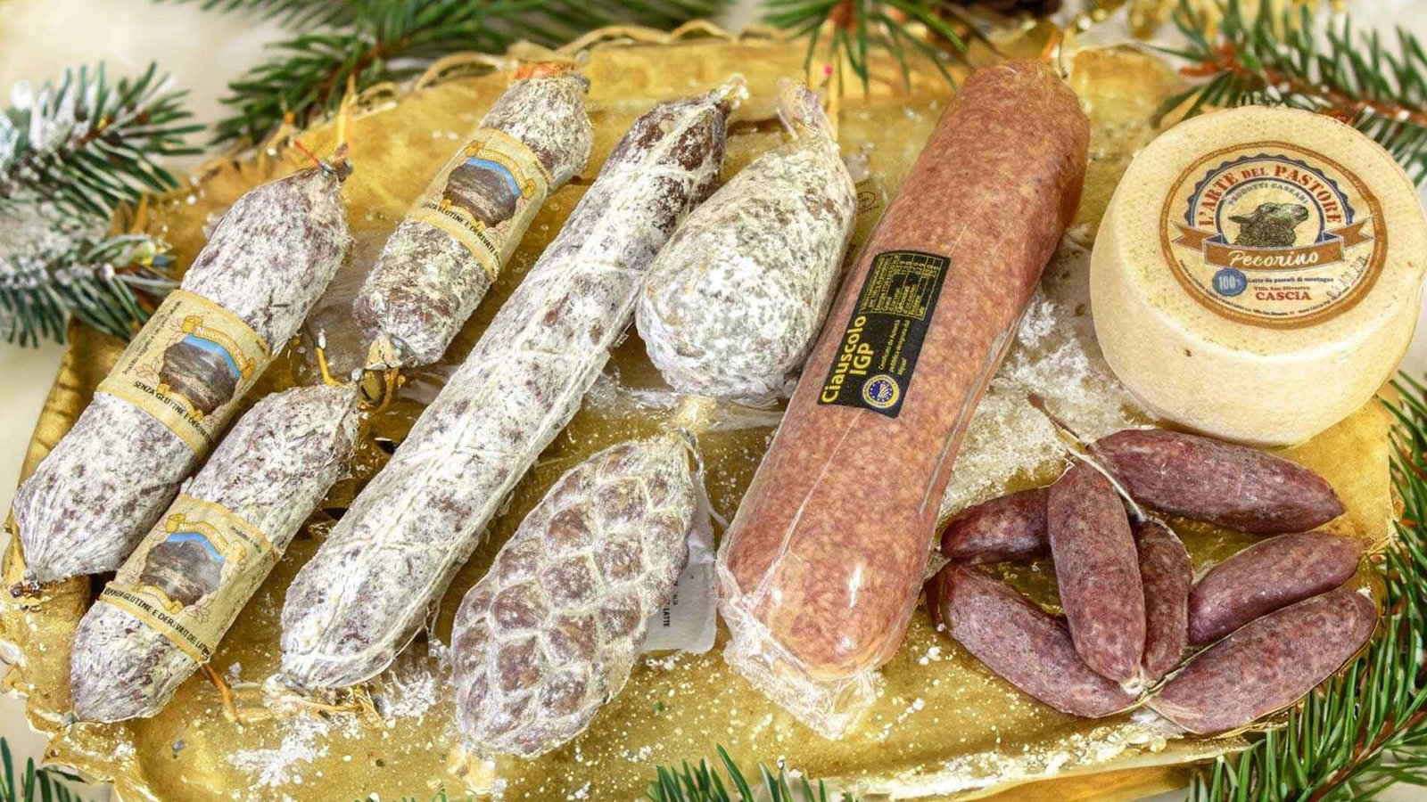 Un cesto con l’autentico gusto dei salumi di Norcia